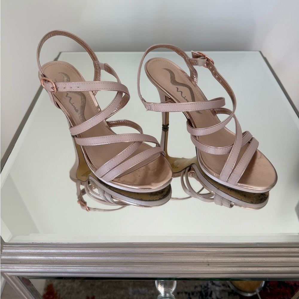 Nina Light Pink Strappy Sandals